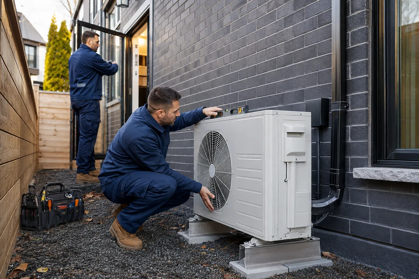 Cold-climate heat pump installation at a Toronto residential property